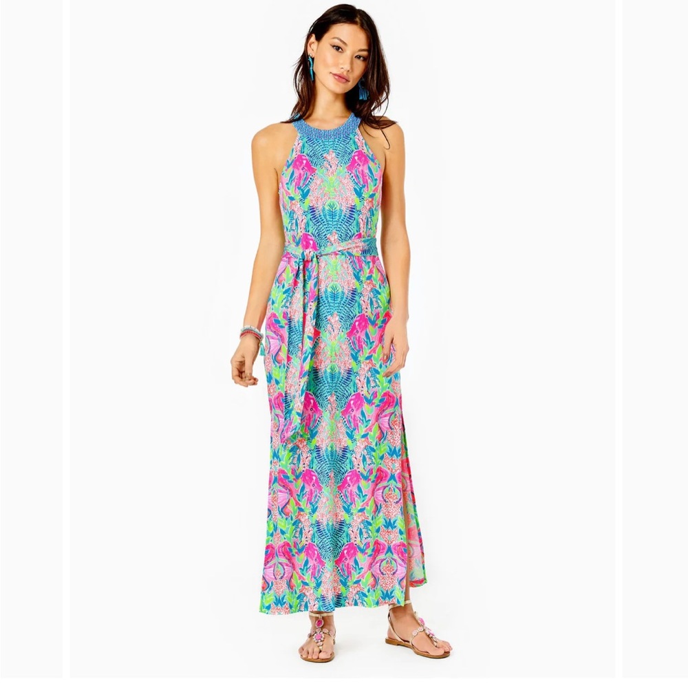 EUC (Worn Once) Lilly Pulitzer Monterrey Maxi Dress Multi Reeflections Print - Picture 5 of 7